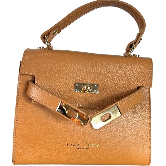 Naya Cognac Italian Leather Handbag for Women – Luxury Designer Shoulder - Picture 7 of 9